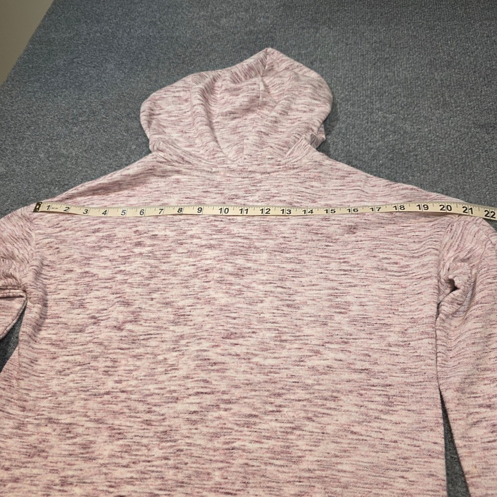 Almost Famous Womens M Space Dye Hoodie Mauve Pink Lightweight Cottagecore Boho - Picture 13 of 14